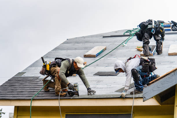 Professional Gutter Installation technician working in Sayre, PA